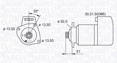 MAGNETI MARELLI 063524160110 -  Стартер